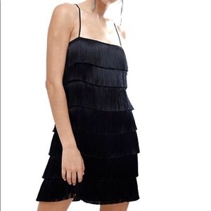 Black fringed dress